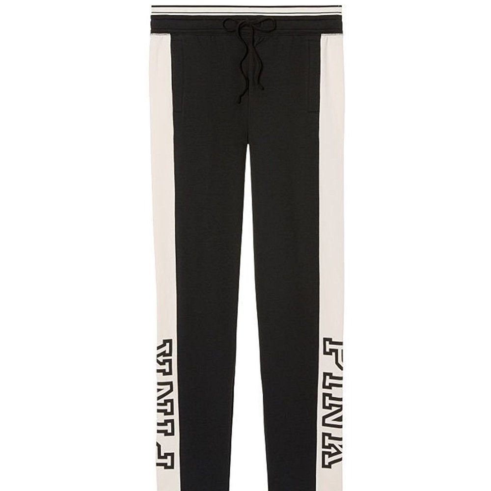 Victoria Secret Pink Pant, Black & White, Medium